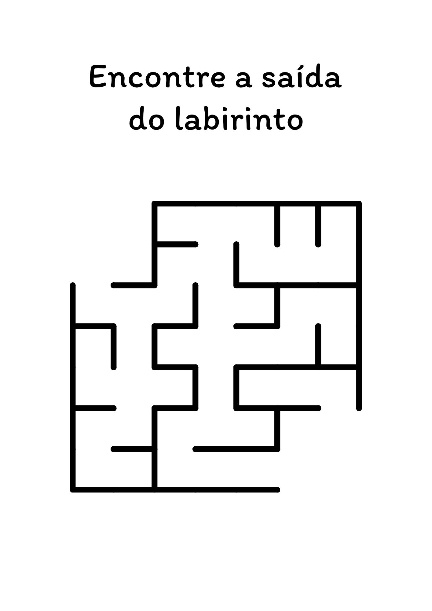 Página de labirinto 2: encontre a saída
