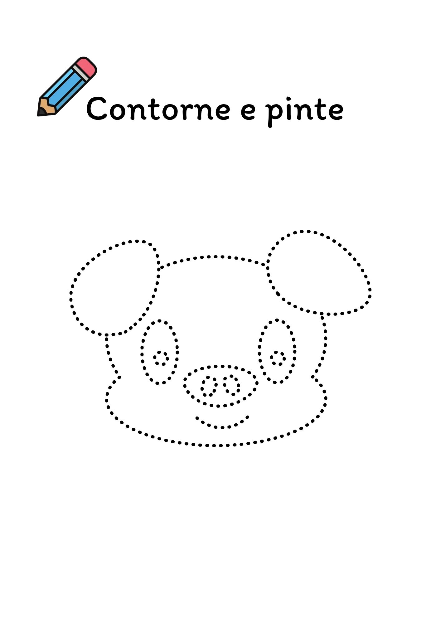 Página para contornar e pintar: o porquinho