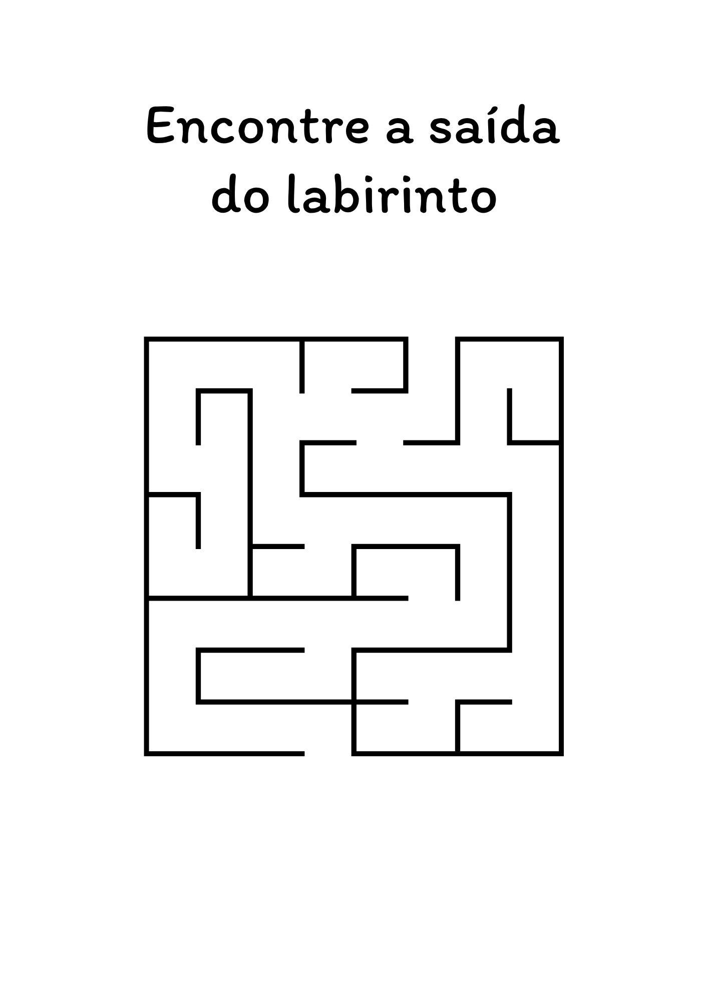 Página de labirinto 3: encontre a saída