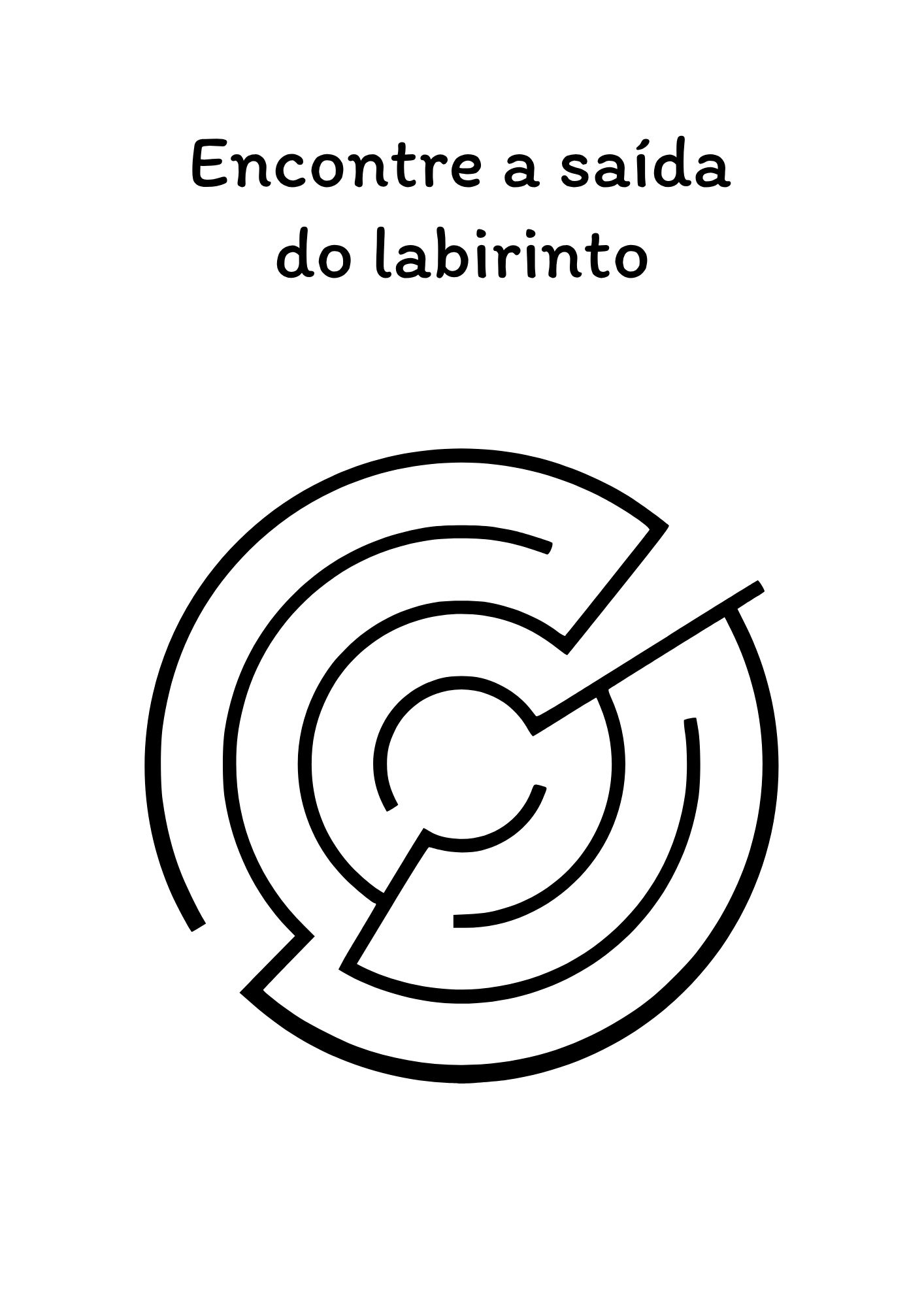 Página de labirinto 1: encontre a saída